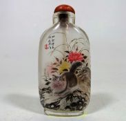 A Chinese Internally Painted Snuff Bottle With Sto