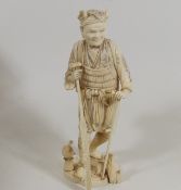 A Large Meiji Period Japanese Ivory Figure Of Male