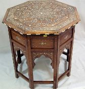 C.1900 Asian Ivory Inlaid Table