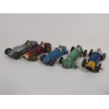 Five Dinky racing cars a/f