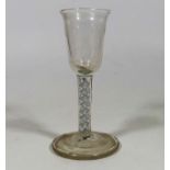 C.1760 Georgian Air & Cotton Twist Stem Wine Glass