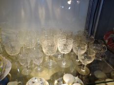 A Quantity Of Antique Drinking Glasses Twinned Wit