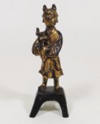 An Early Chinese Gilt Bronze Figure Holder Censer