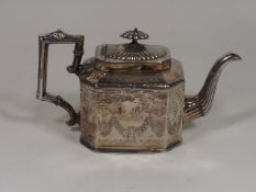 A Victorian Silver Plated Teapot