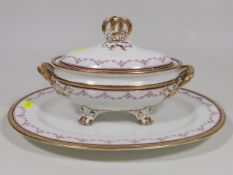A 19thC. Porcelain Tureen & Stand