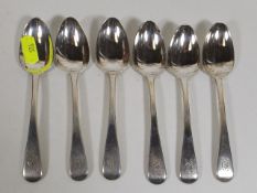 A Set Of Six Silver Spoons