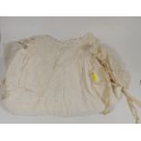 An Antique Silk Christening Gown & Bonnet