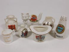 A Small Quantity Of Crested Ware & Two Dishes