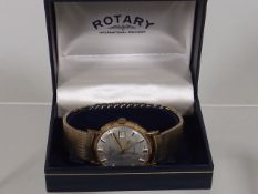 A Gents Gold Case Rotary Wristwatch