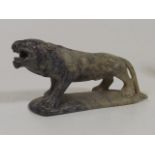 C.1900 African Soapstone Figure Of A Lion