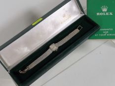 A Ladies 9ct Gold Rolex Wristwatch With Box