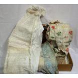 Two Boxes Of Antique Clothing & Material