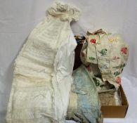 Two Boxes Of Antique Clothing & Material
