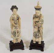 A Pair Of Meiji Period Japanese Ivory Figures
