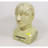 A Ceramic Phrenology Bust