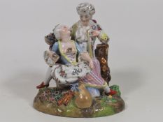 A Late 18thC. Meissen Dot Period Figure Group, Som