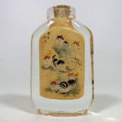 A Well Painted Chinese Internally Painted Snuff Bo