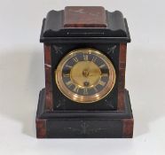 A C.1900 Two Tone Slate Clock With Gilt Dial