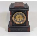 A C.1900 Two Tone Slate Clock With Gilt Dial