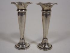 A Small Pair Of Silver Posy Holders
