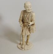 A Large Meiji Period Japanese Ivory Figure Of Male