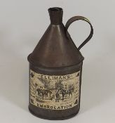 A Large Vintage Tin Medicine Bottle