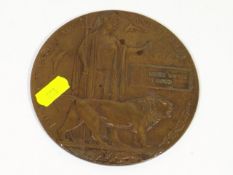 Frederick James Gibson WW1 Bronze Death Plaque
