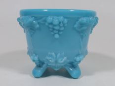 A Victorian Glass Footed Pot