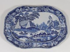 A Pair Of Early 19thC. Spode Blue & White Meat Dis