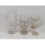 A Pair Of Edwardian High Ball Glasses, A Pair Of G