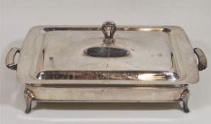 A Large Art Deco Silver Plated Tureen