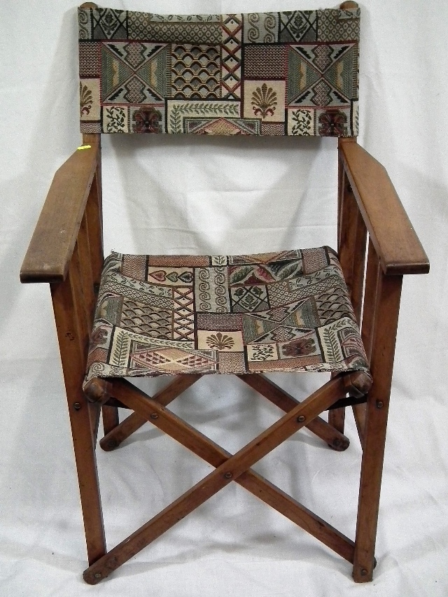 A Vintage Mahogany Directors Chair