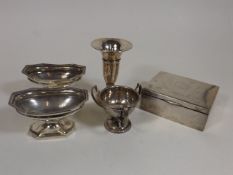 Two Silver Salts Lacking Liners, A Silver Tyg, A S