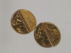 A Pair Of Half Sovereigns As Cuff Links