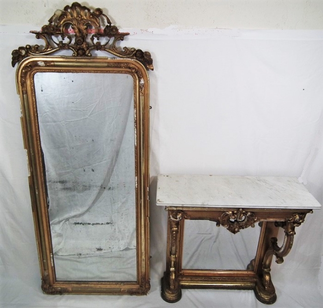 A Pair Of Stately Home Regency Period Mirrored Con