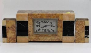 An Art Deco Marble Clock