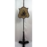 A 19thC. Rosewood Adjustable Firescreen On Tripod