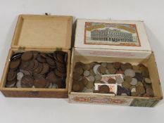 Two Boxes Of Mostly UK Coinage