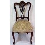 A Set Of Four Victorian Mahogany Dining Chairs Wit