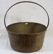 A Victorian Heavy Gauge Brass Jam Pot