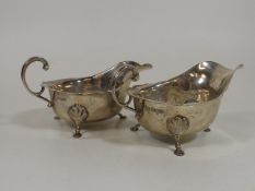 A Pair Of Silver Sauceboats