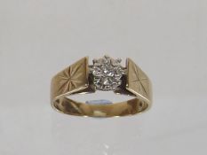 A 9ct Gold Diamond Ring