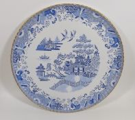 A Large 19thC. Spode Blue & White Transferware Wed