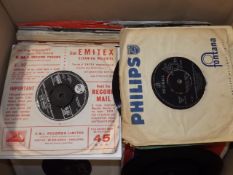 A Boxed Quantity Of Popular Music Singles