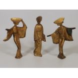 Three Japanese Modernist Gilt Bronze Figures