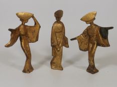Three Japanese Modernist Gilt Bronze Figures