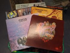 A Boxed Quantity Of Rock & Other Vinyl LP's