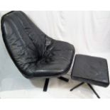 A Retro Glove Style Leather Office Chair With Simi