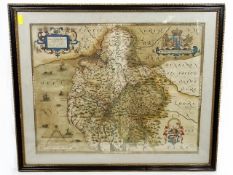 A 16thC. Christopher Paxton Double Page Map Of Nor