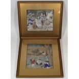 Two Framed C.1800 Chinese Watercolours On Paper In